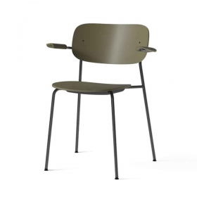 Co Dining Armrest Chair (Plastic / Black Steel)