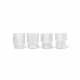 RIPPLE SMALL DRINK GLASSES SET OF 4 (2 colors)