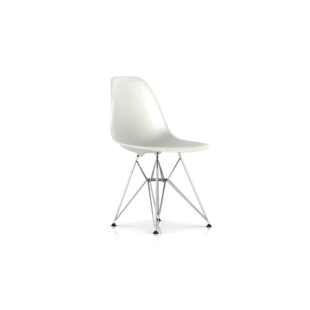 Eames Molded Plastic Side Chair, Wire-Base