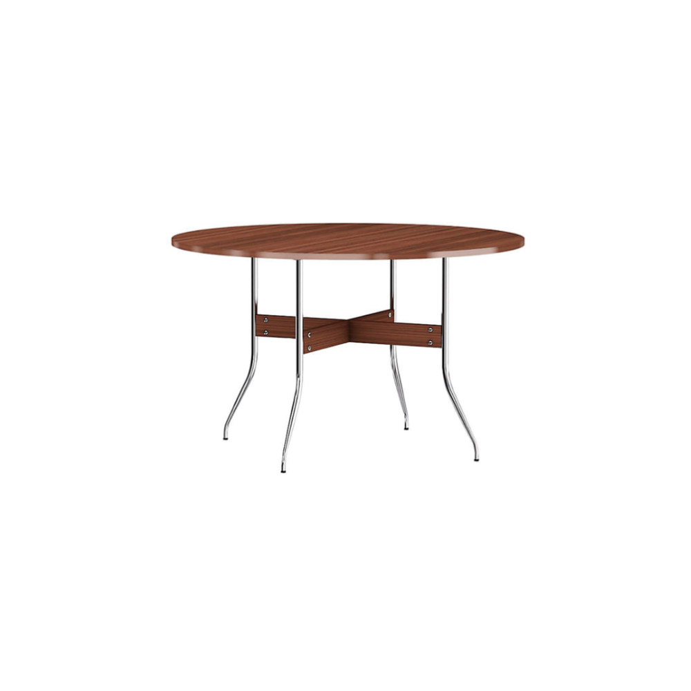Nelson Swag Leg Dining Table Round - Walnut