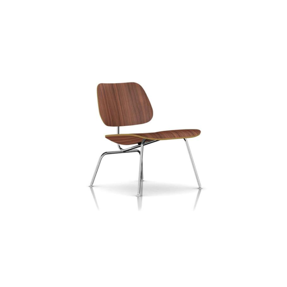 Eames Molded Plywood Lounge Chair, Metal Base