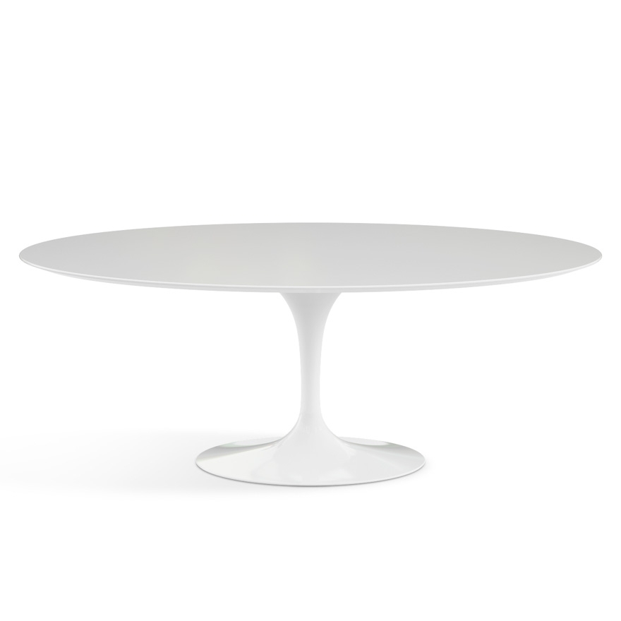Saarinen Dining Table 78 Oval, 198cm Laminate White