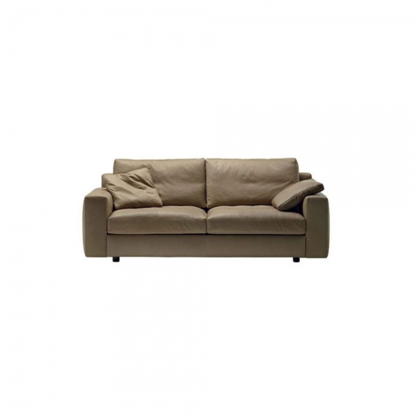 Massimosistema 2-Seater Sofa Large Plus - Leather Frau SC 33 Travertino