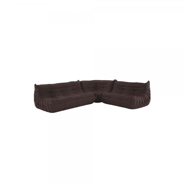 Togo Sofa Composition - Leather Soft Touch Chataigne