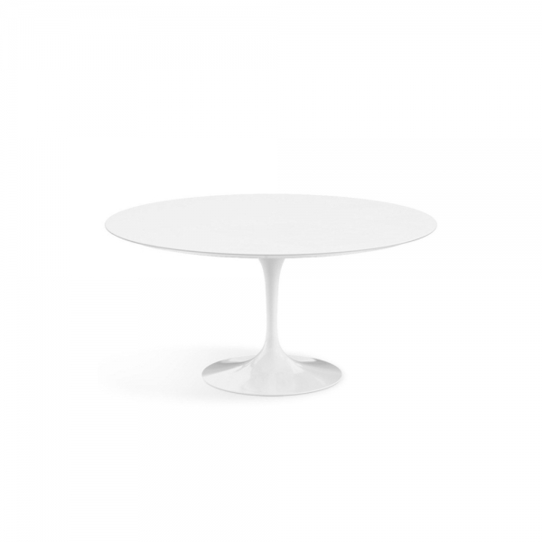 Saarinen Round Table - 137 White Top / Rilsan White Base