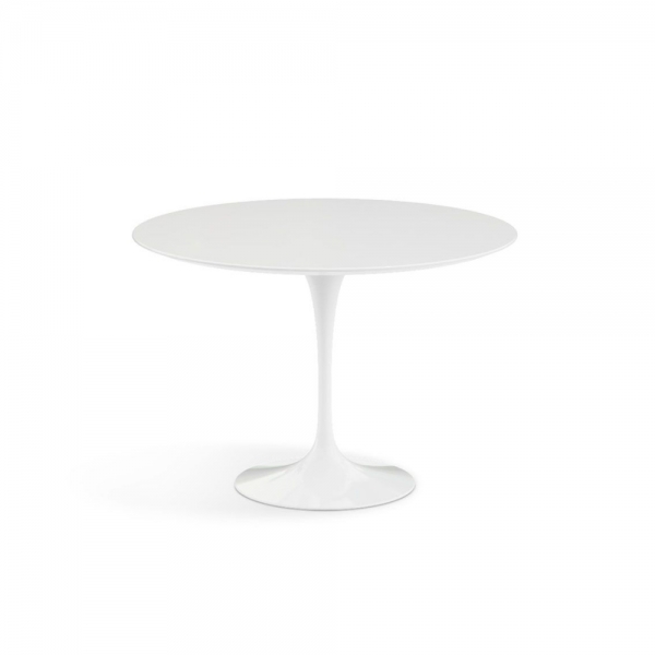 Saarinen Table Ø. 107 - White Laminate / White Rilsan