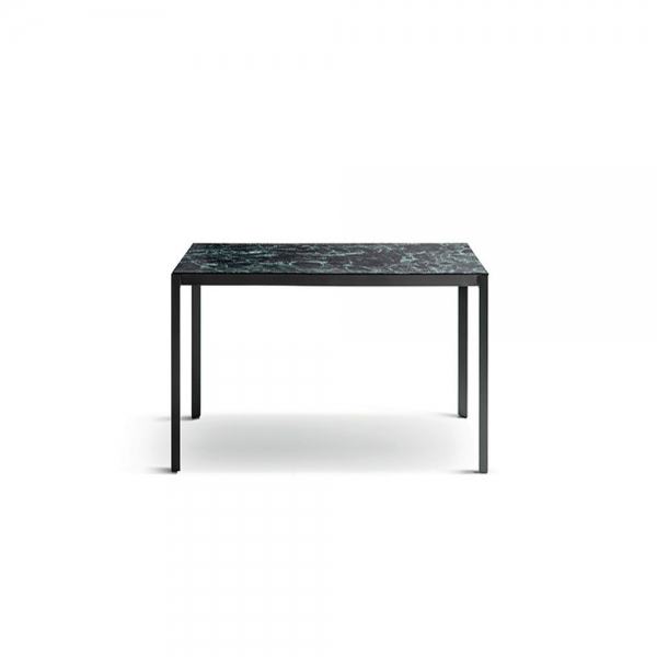 Half a Square Table - Marble Verde Alpi / Pewter